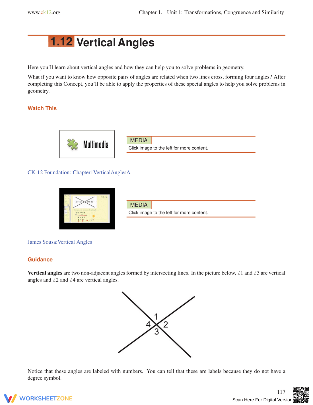 Understanding Vertical Angles Theory - Page 1