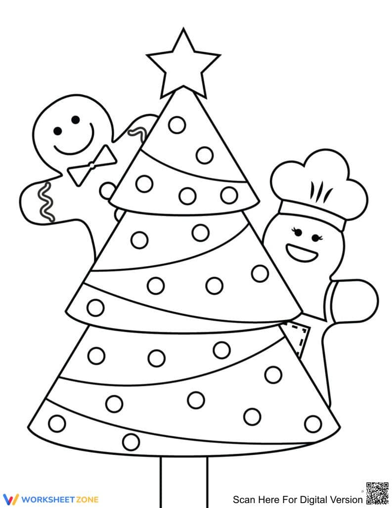 Gingerbread Man and Christmas Tree - Page 1