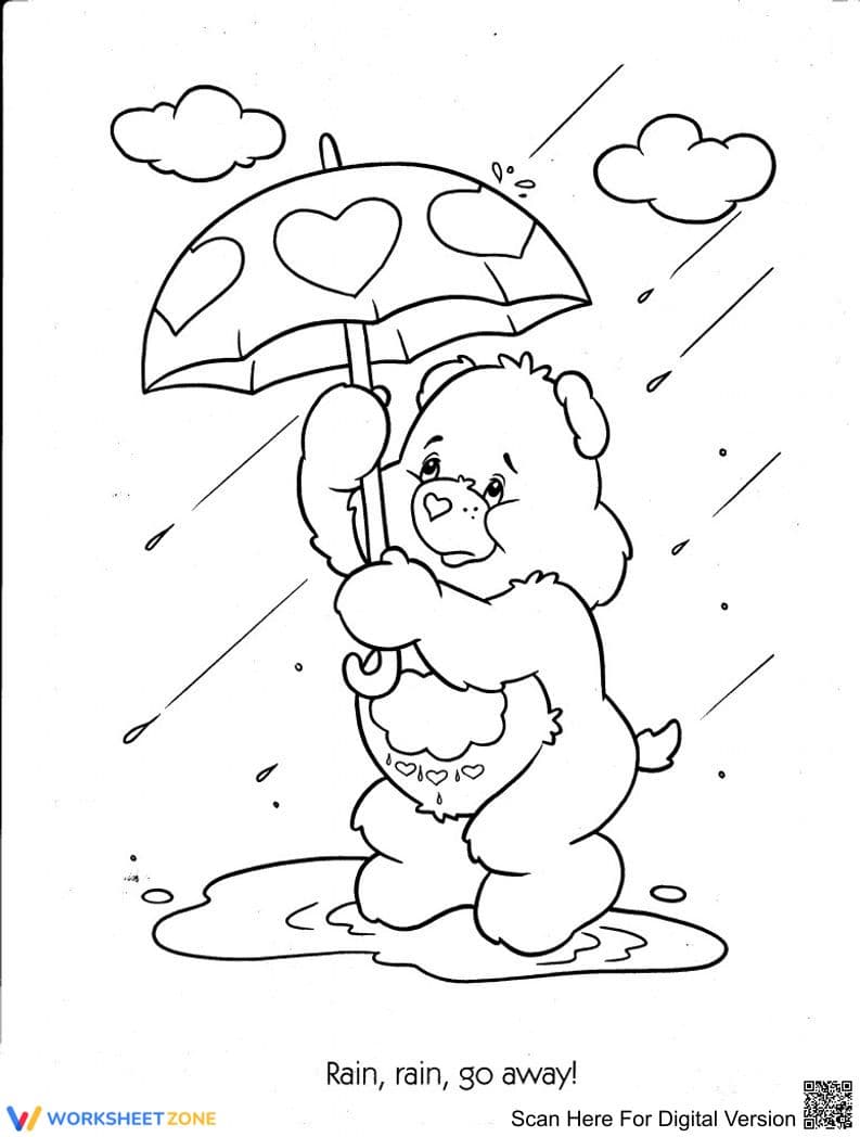 Care Bears Coloring Page: Rainy Day - Page 1