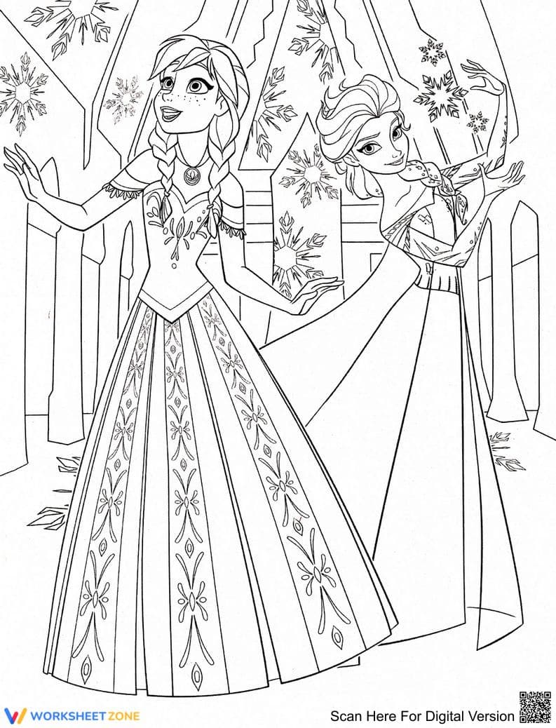 Elsa's Snow Magic: A Fun Activity Sheet - Page 1