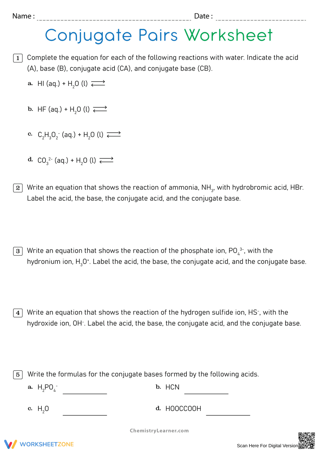 Learn About Conjugate Pair Worksheet - Page 1