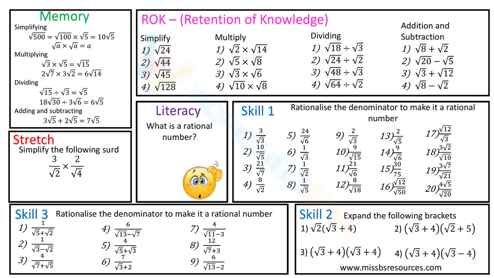 Rational Denominator Practice Problems - Page 1