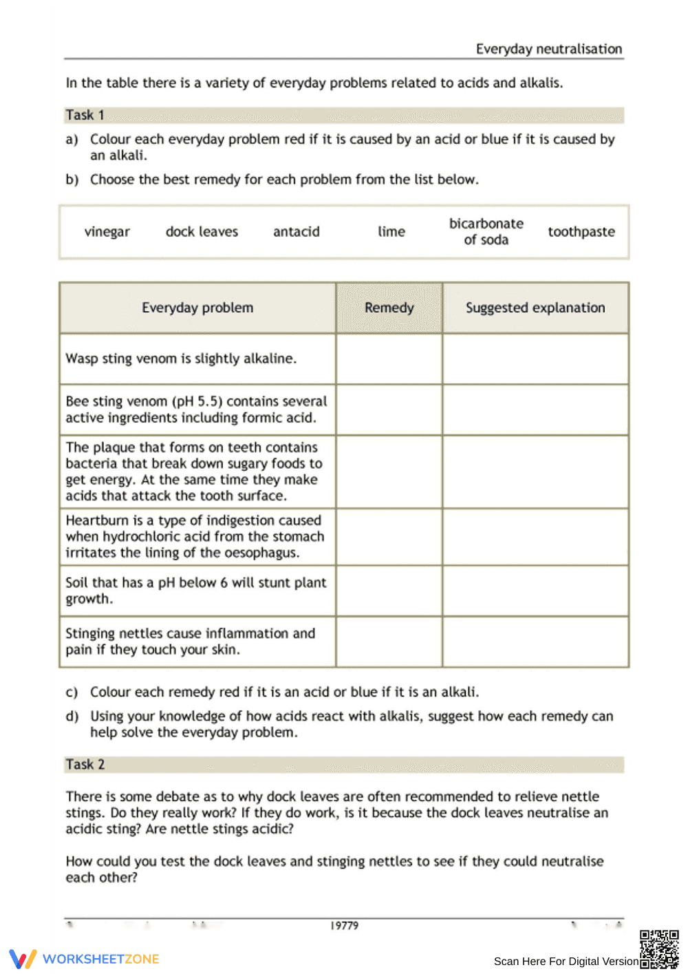 Everyday Neutralization Worksheet - Page 1