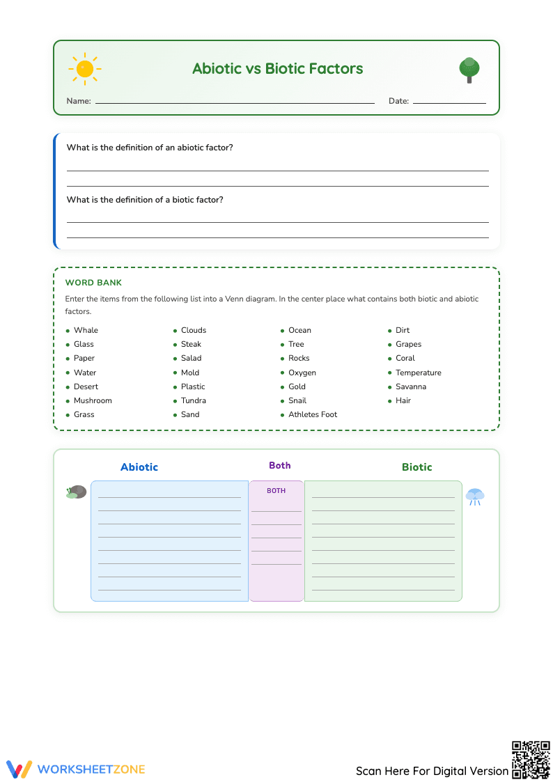 Abiotic and Biotic Factors Identification - Page 1