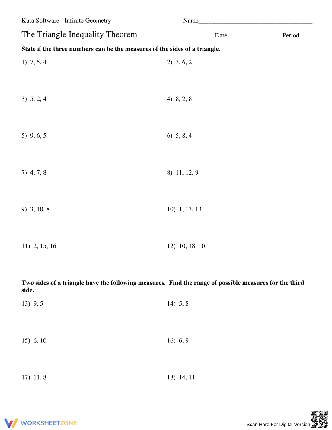 The Triangle Inequality Theorem - Page 1