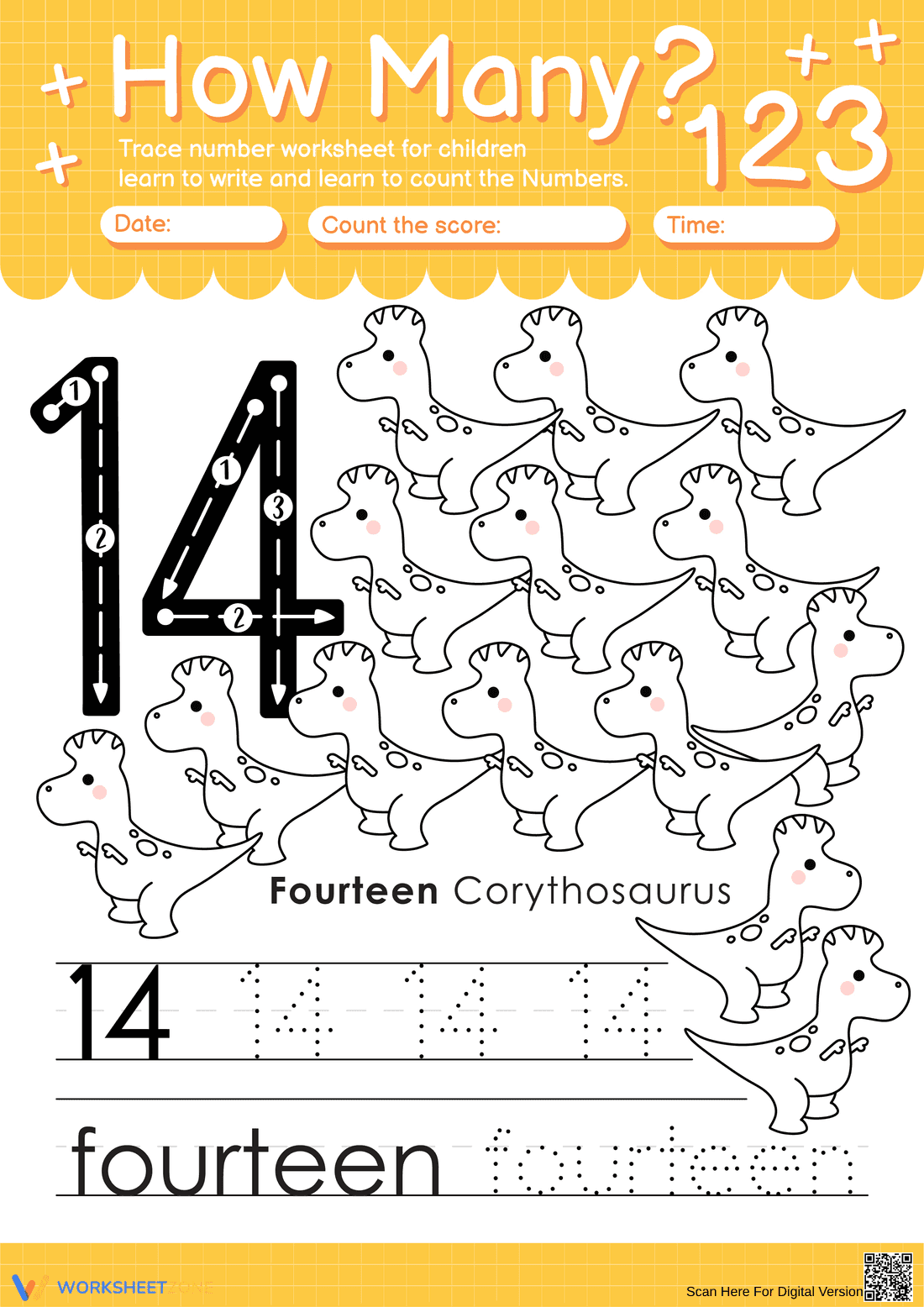 Practice Number 14 with this Worksheet - Page 1