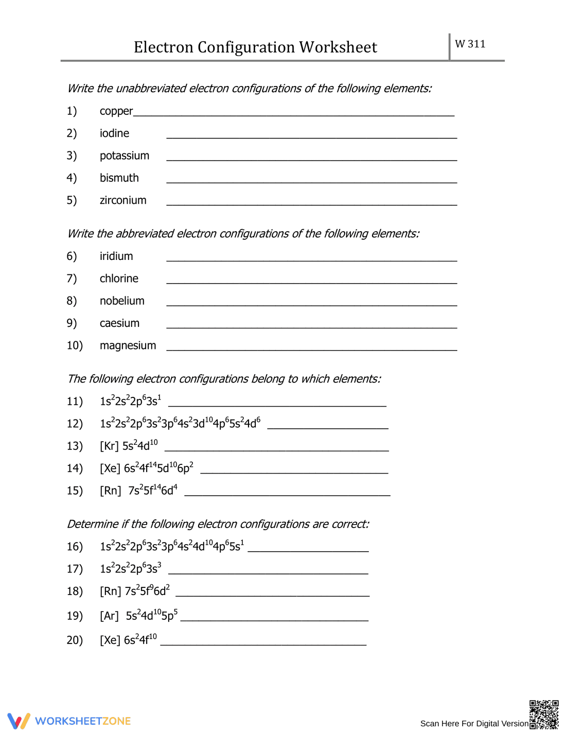 Electron Configuration Worksheet: Practice Makes Perfect - Page 1