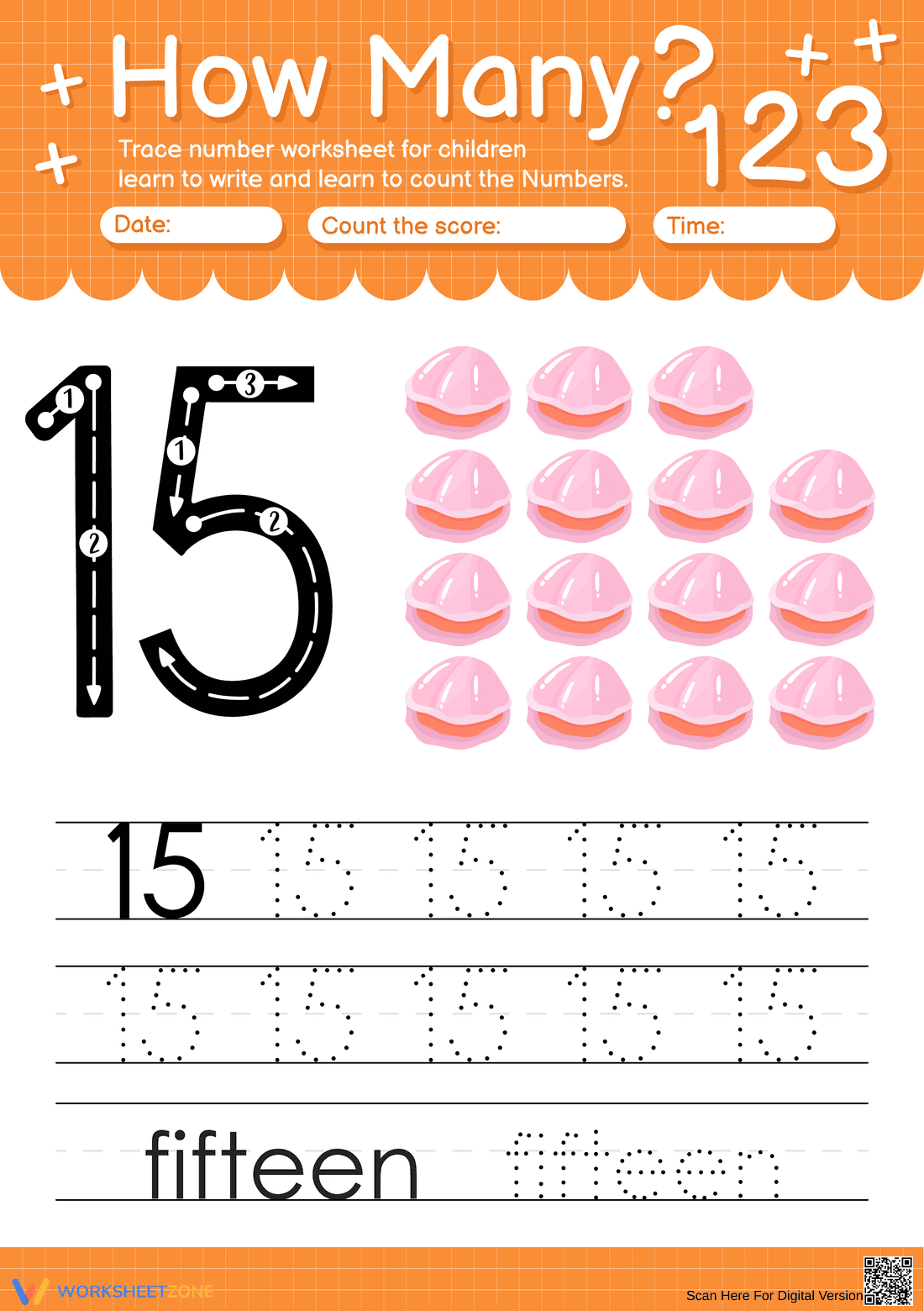 Number Tracing Practice: Learning to Count - Page 1
