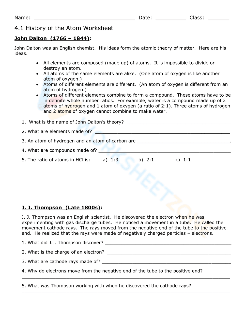 Learn History of the Atom - Page 1
