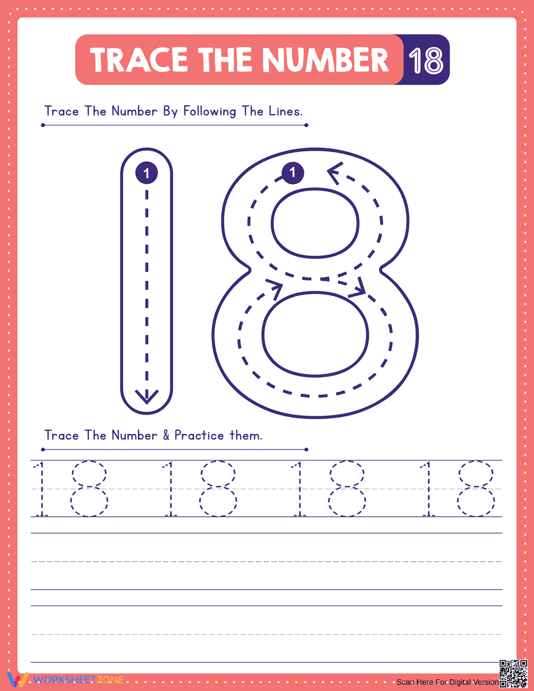 Learn to Count Number 18 - Page 1