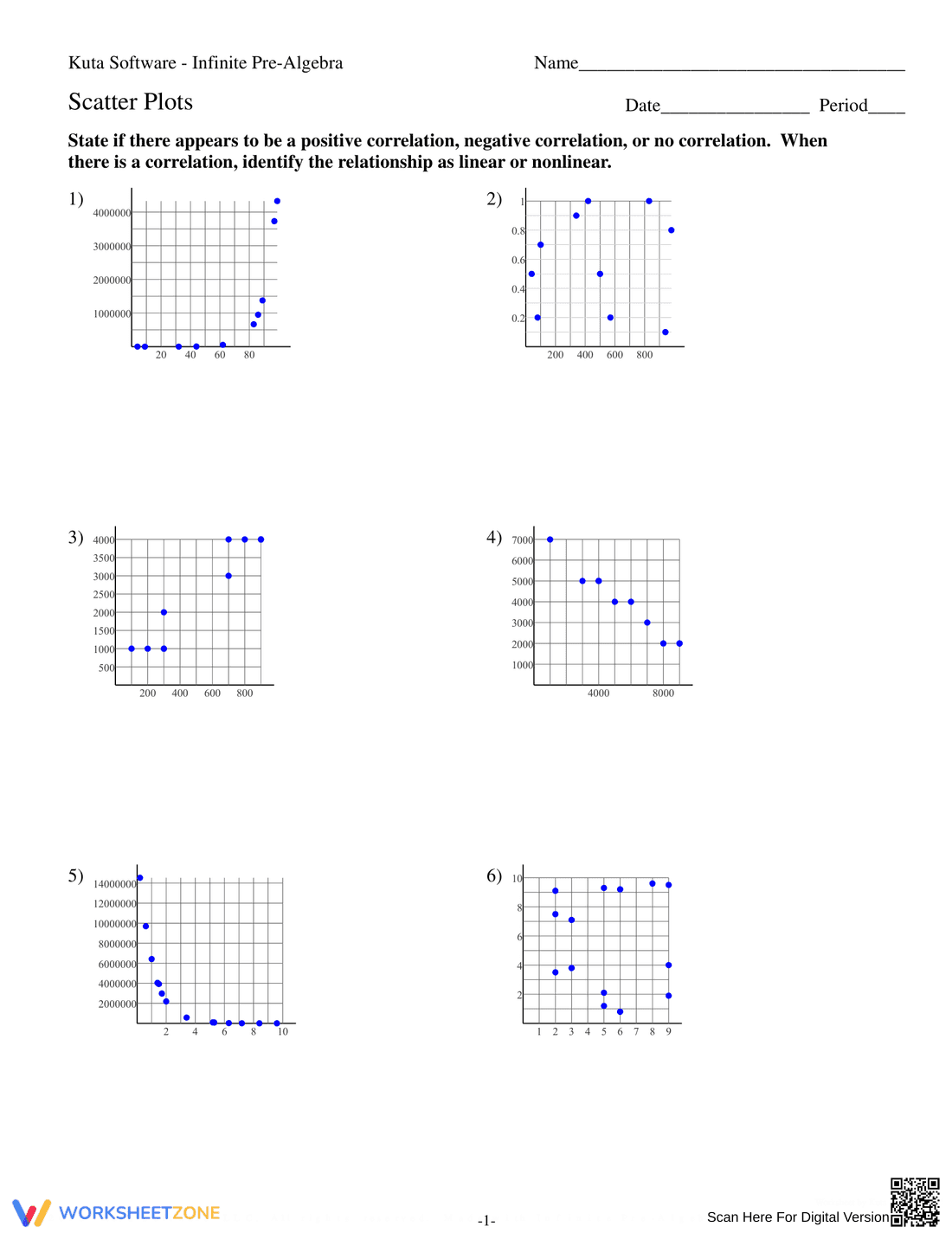 Updated Practice with Scatter Plots - Page 1