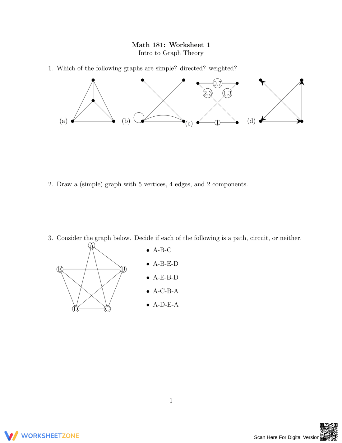 Introduction to Graph Theory Fundamentals - Page 1
