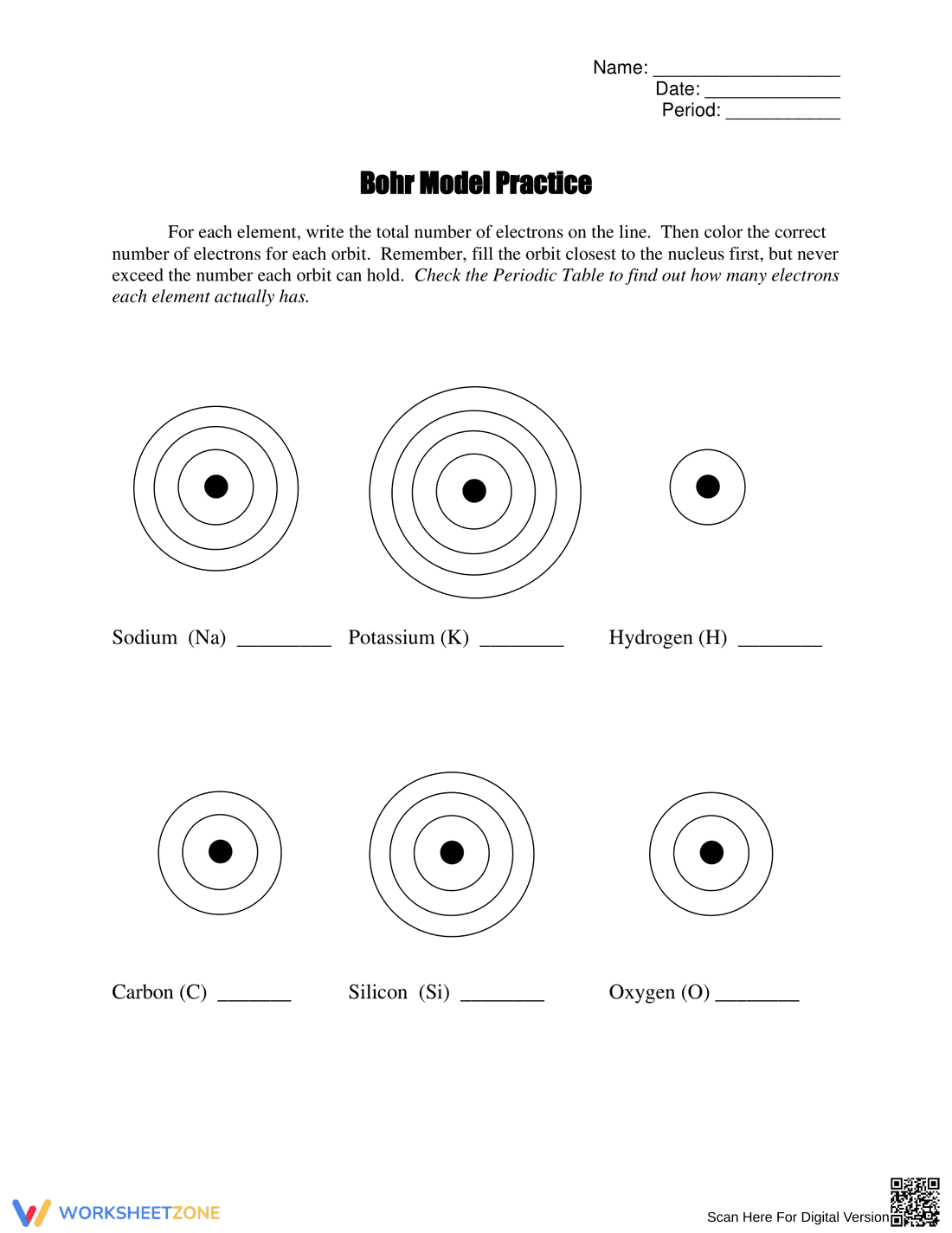 Bohr Model Practice: Electron Configuration Made Simple - Page 1