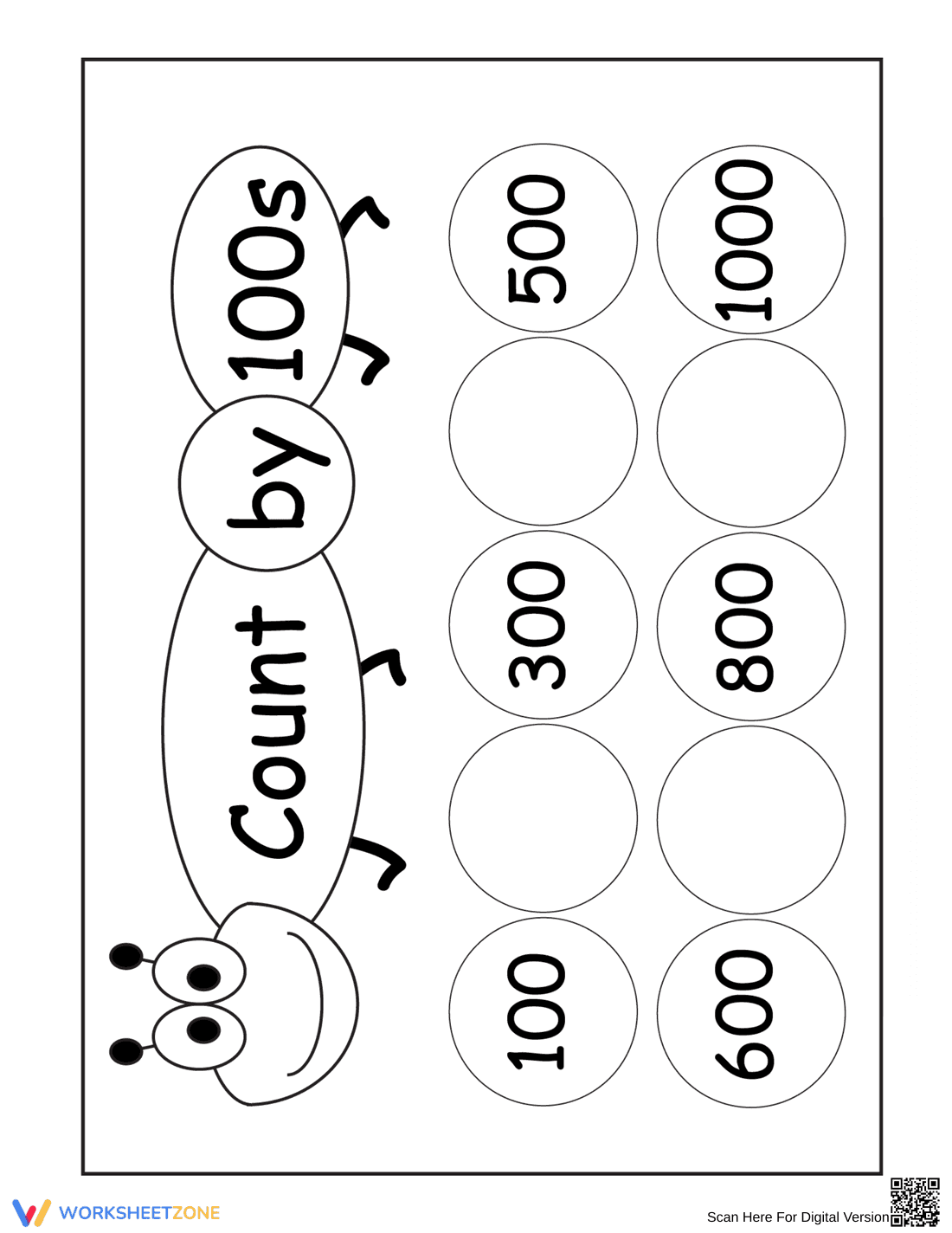 Worksheet on Counting by 100s - Page 1