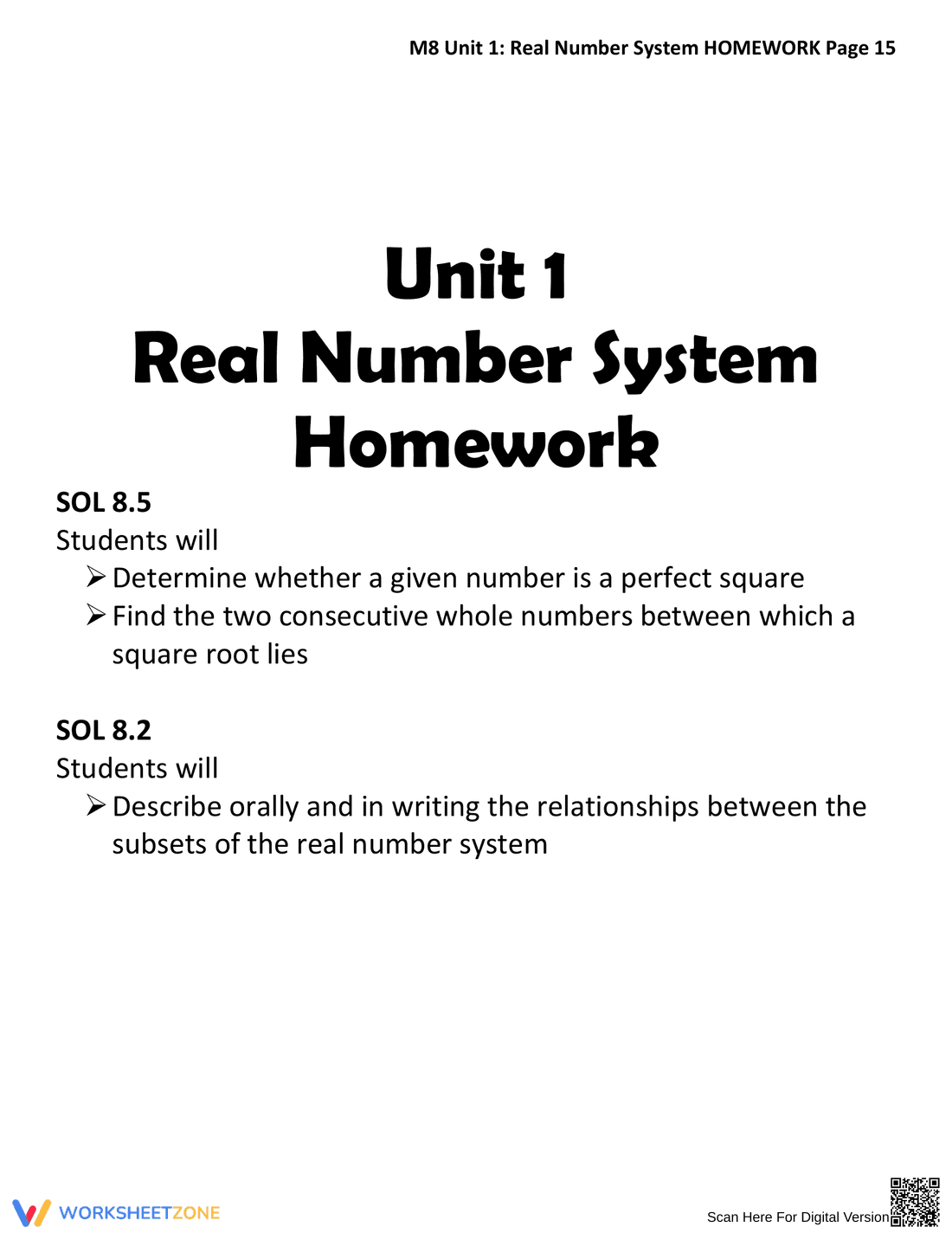Updated Real Number System - Page 1