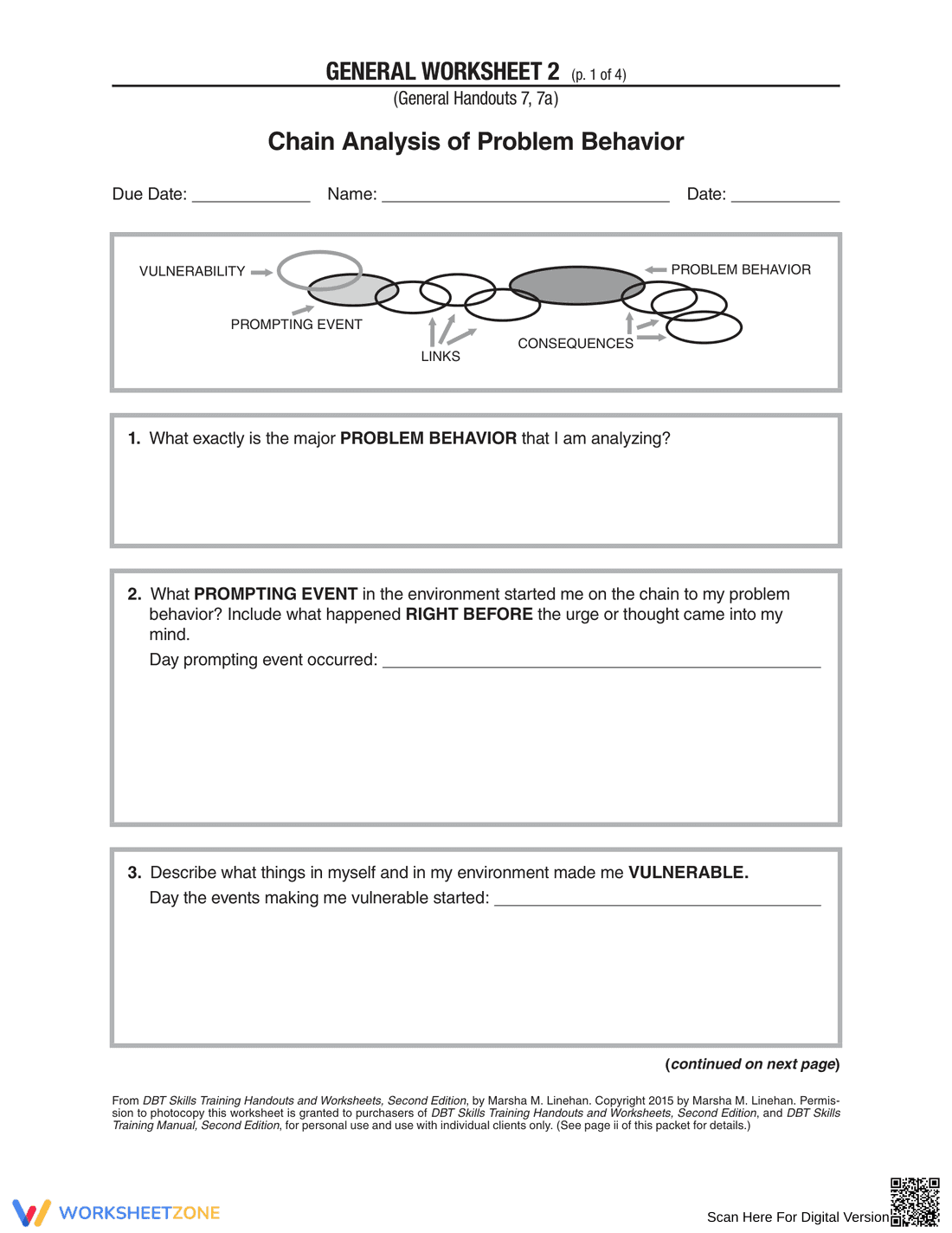 Chain Analysis of Problem Behavior - Page 1
