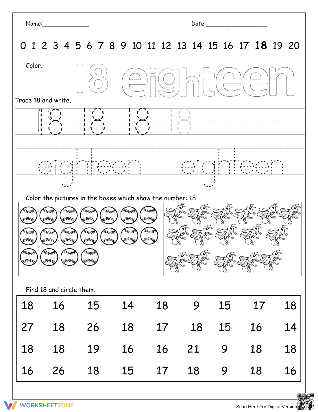 Trace and Learn Number 18 - Page 1