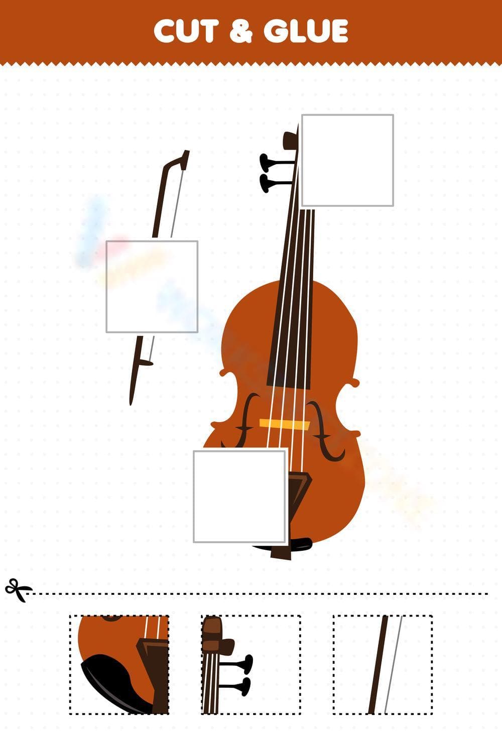 Violin Parts Learning Worksheet - Page 1