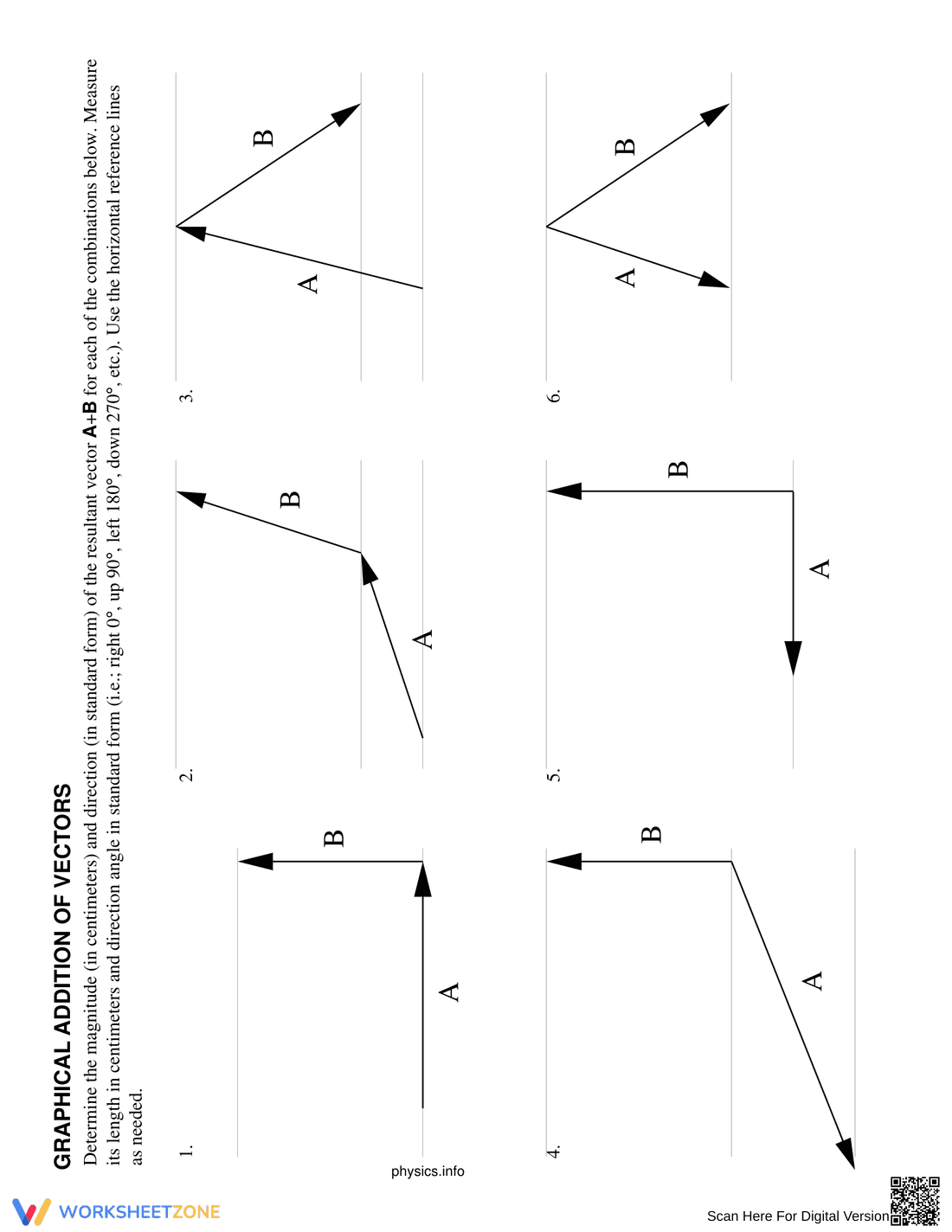 Graphical Addition of Vectors: Visual Problem Solving - Page 1