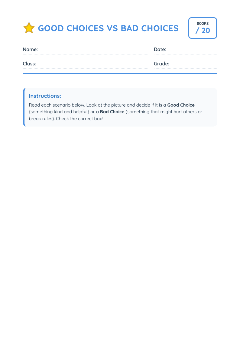 Good Choices vs Bad Choices: Critical Analysis - Page 1