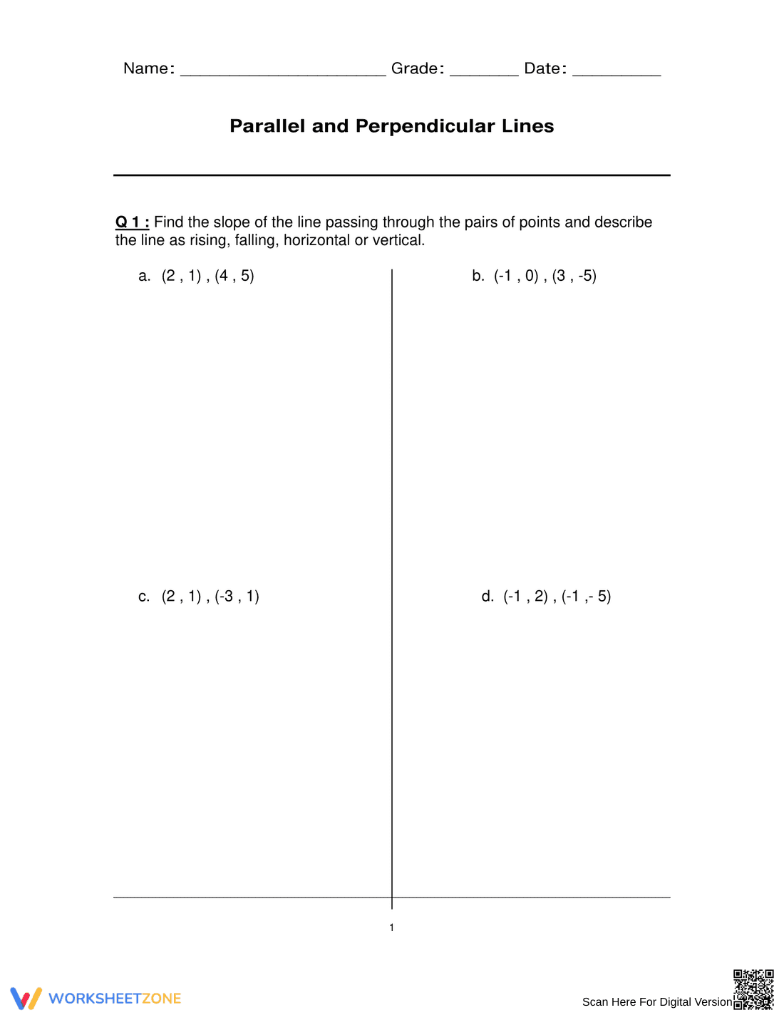 Updated Practice: Parallel & Perpendicular Lines - Page 1