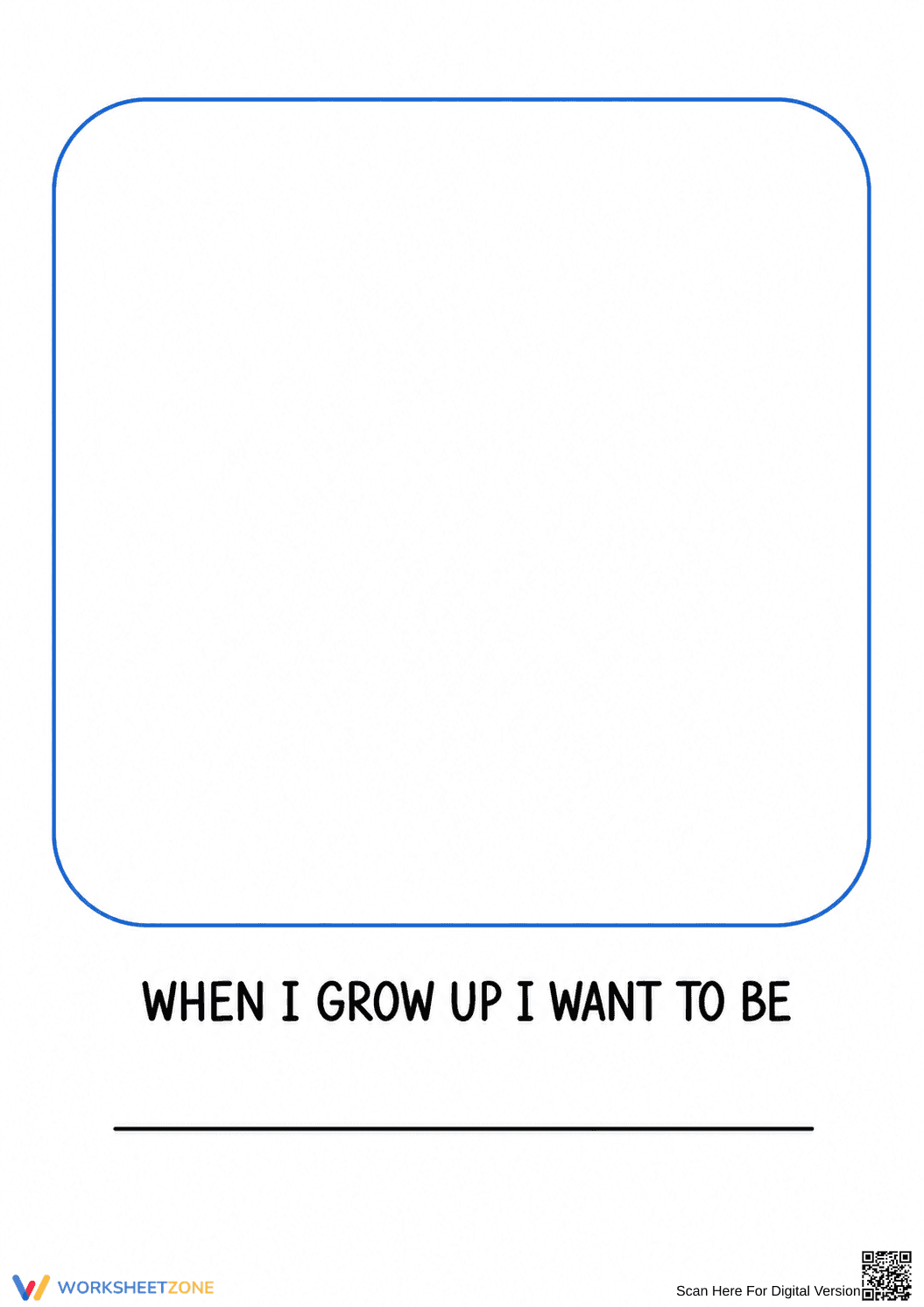 Printable When I Grow Up Worksheet | Grade K Career Prep - Page 1