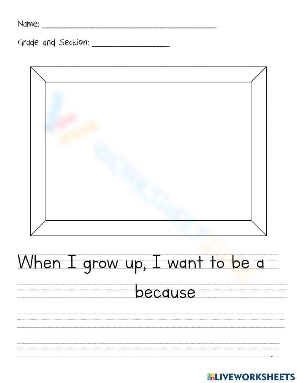 When I Grow Up: Career Choices Worksheet - Page 1