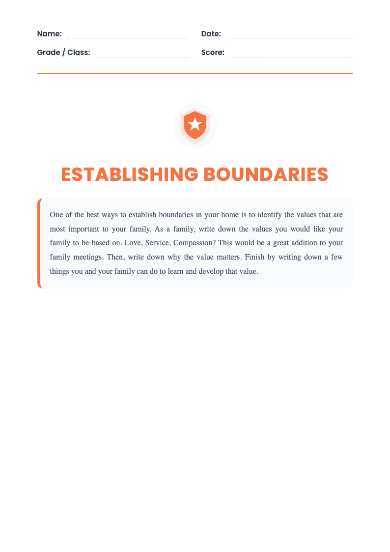Establishing Boundaries: Self-Awareness - Page 1
