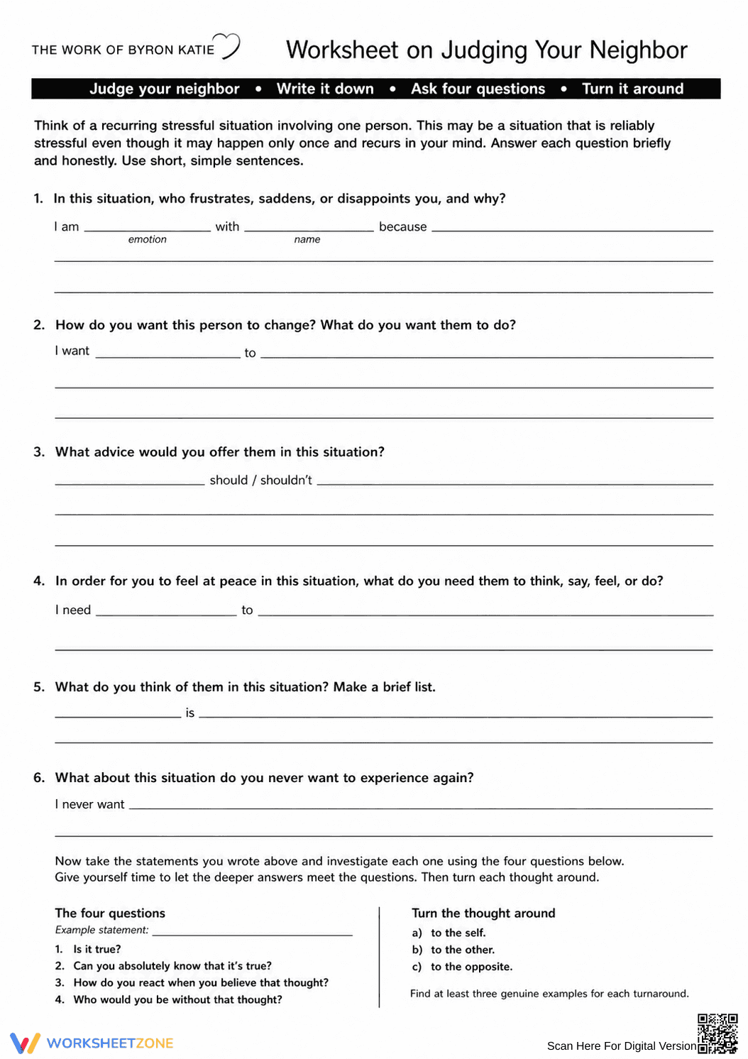 Essential Judge Your Neighbor Worksheet | College Ready - Page 1