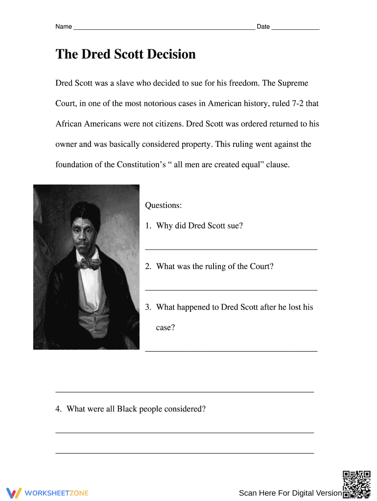 The Dred Scott Decision: Historical Analysis - Page 1