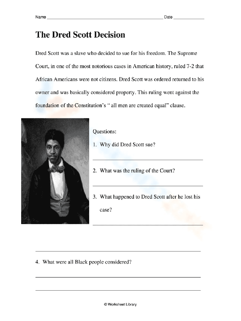 The Dred Scott Decision: Historical Analysis - Page 1