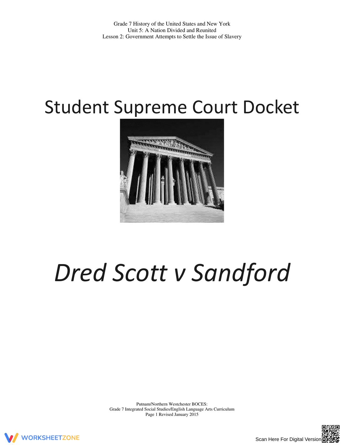 Dred Scott v Sandford: Analyzing the Decision - Page 1