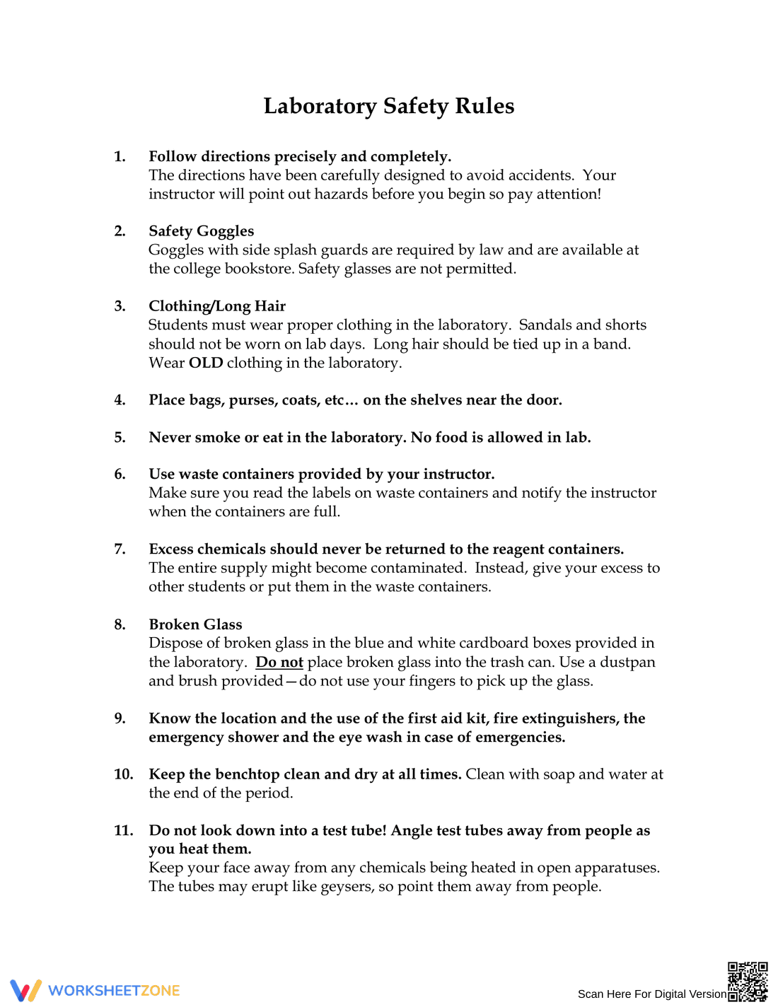 Laboratory Safety Rules: An Updated Guide - Page 1