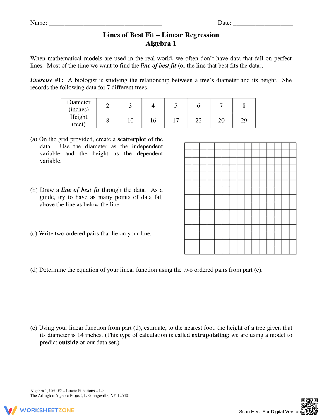 Updated Lines of Best Fit and Linear Regression - Page 1