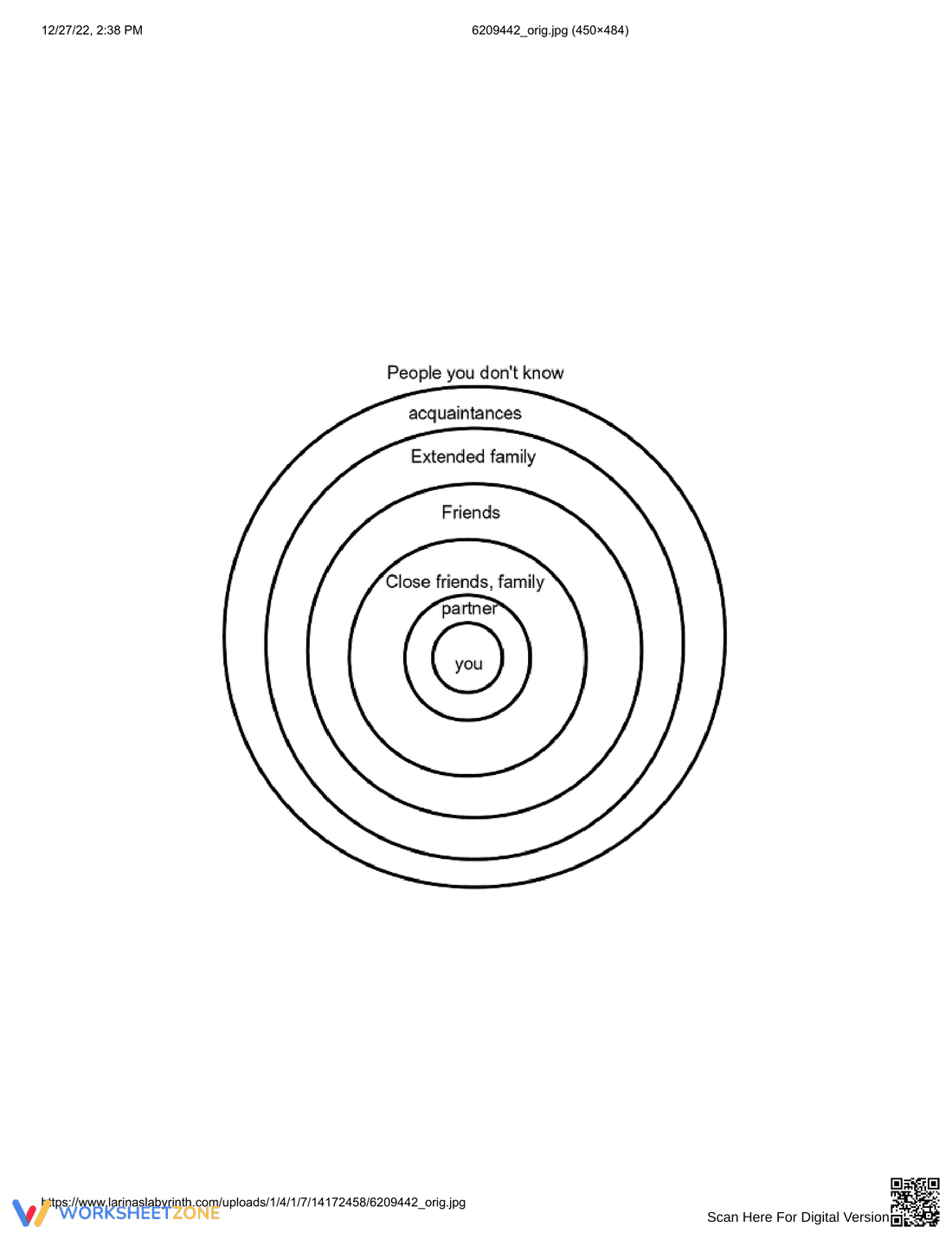 Understanding Circle Boundaries Worksheet - Page 1