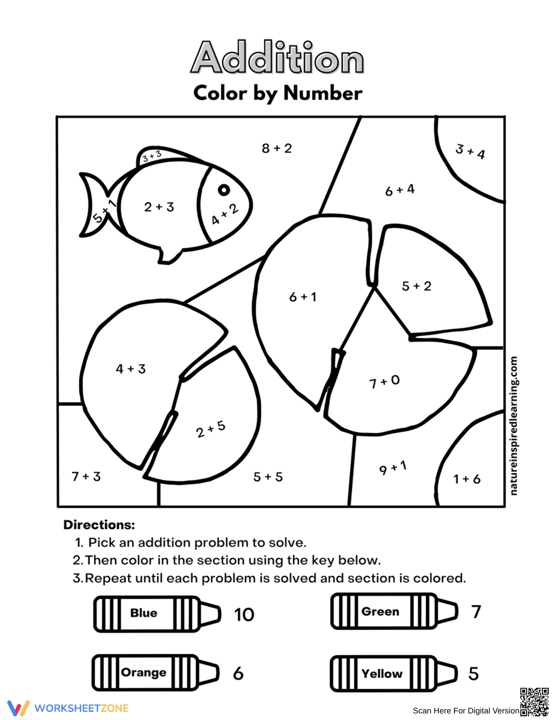 Fun Fish Coloring Worksheet for Kids - Page 1
