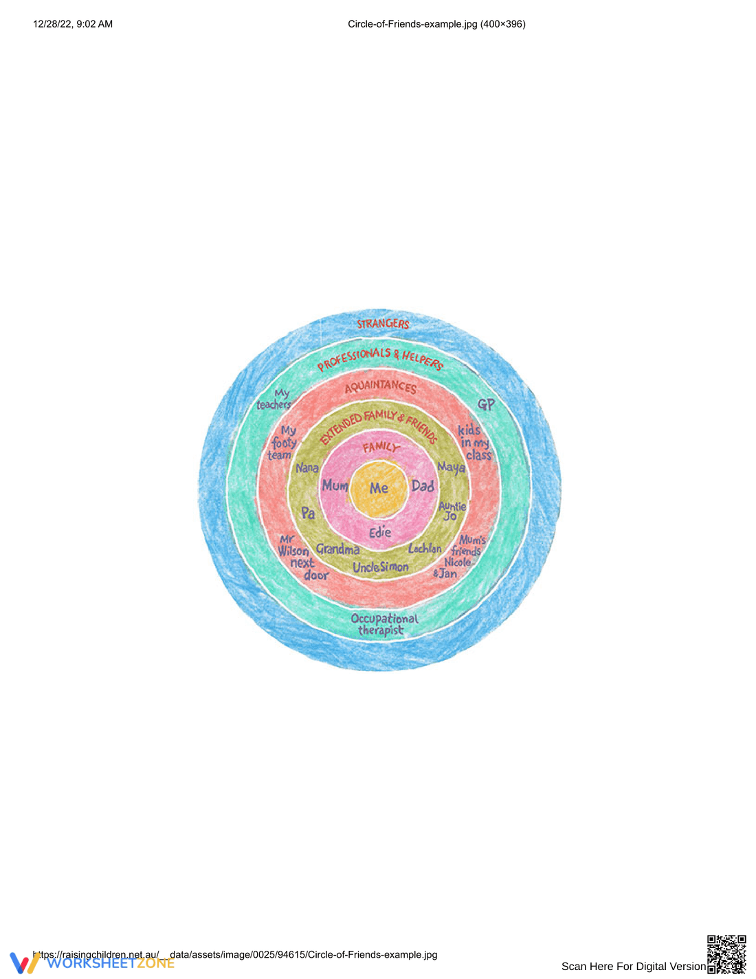 Exploring Boundaries in a Circle Worksheet - Page 1
