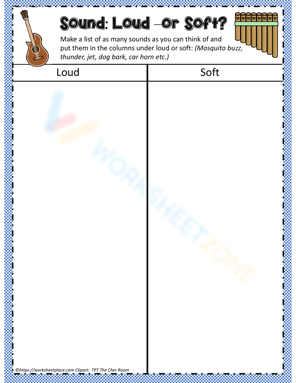 Sound Loud or Soft Worksheet - Page 1