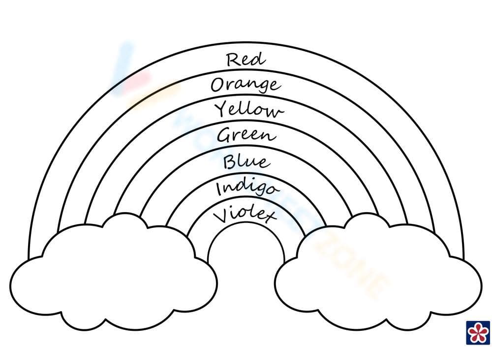 Coloring Rainbow Worksheet - Page 1