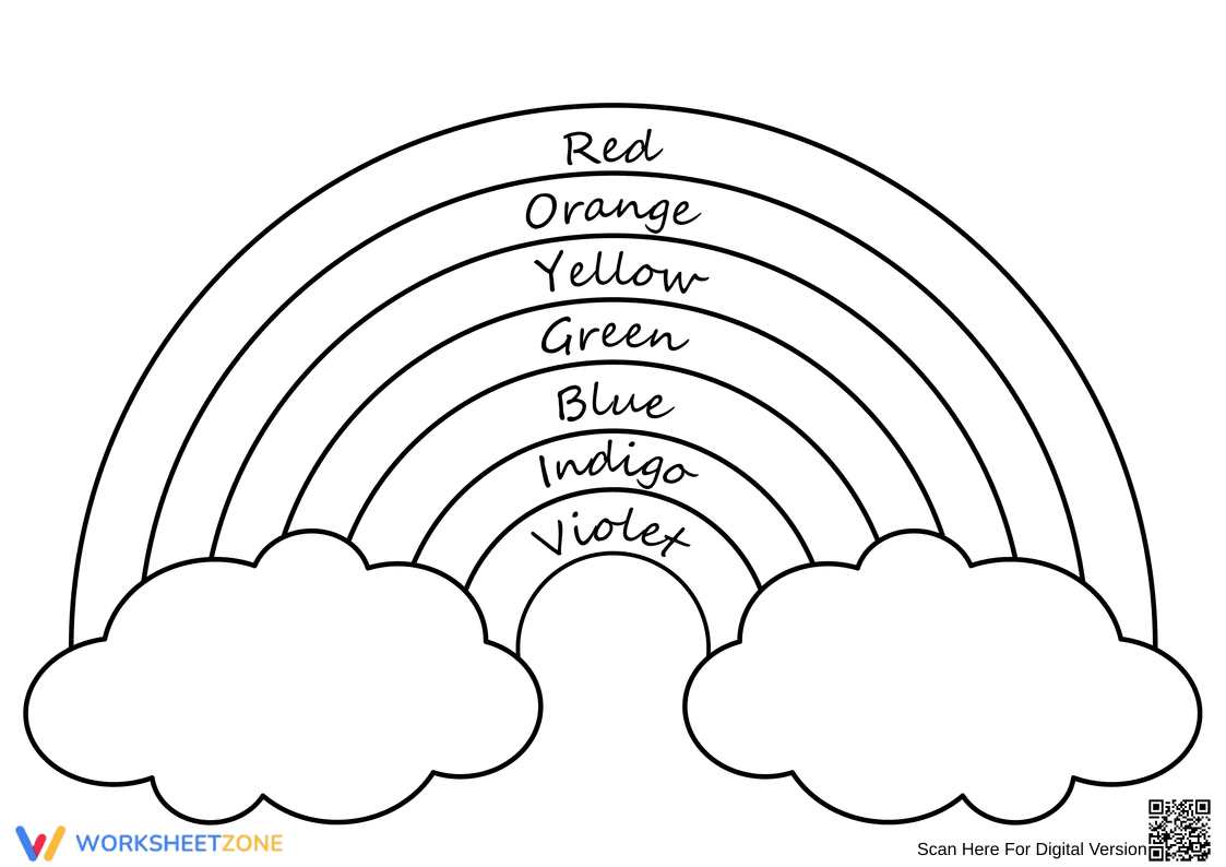 Coloring Rainbow Worksheet - Page 1