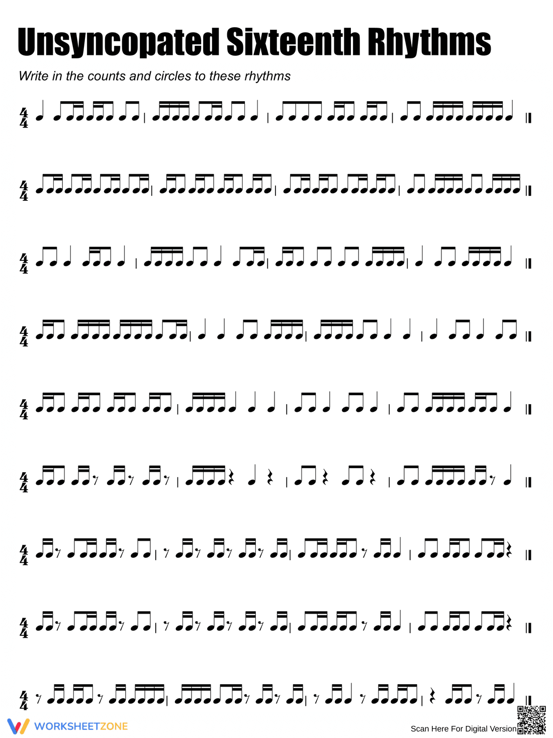 Practice with Rhythms - Page 1