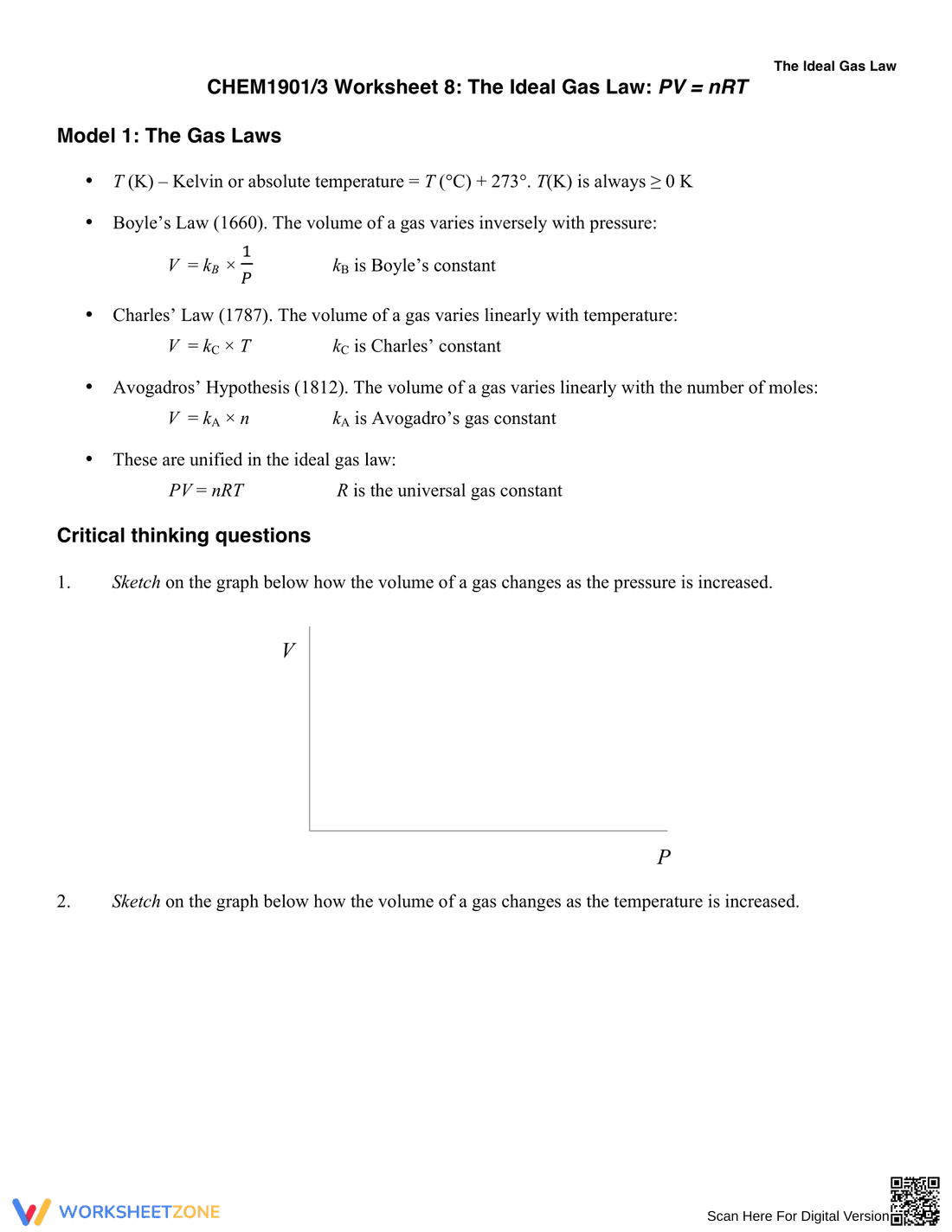 Understand the Ideal Gas Law - Page 1