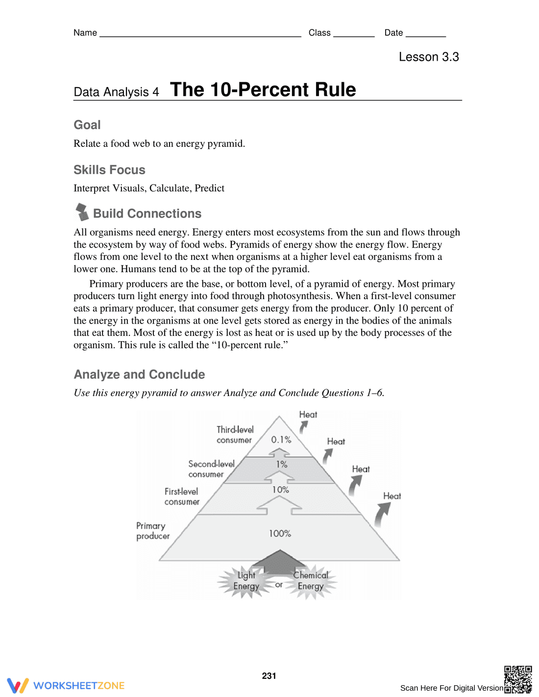 Practice with the Energy Pyramid - Page 1