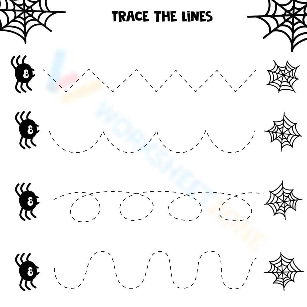 Trace the Lines Activity Worksheet - Page 1