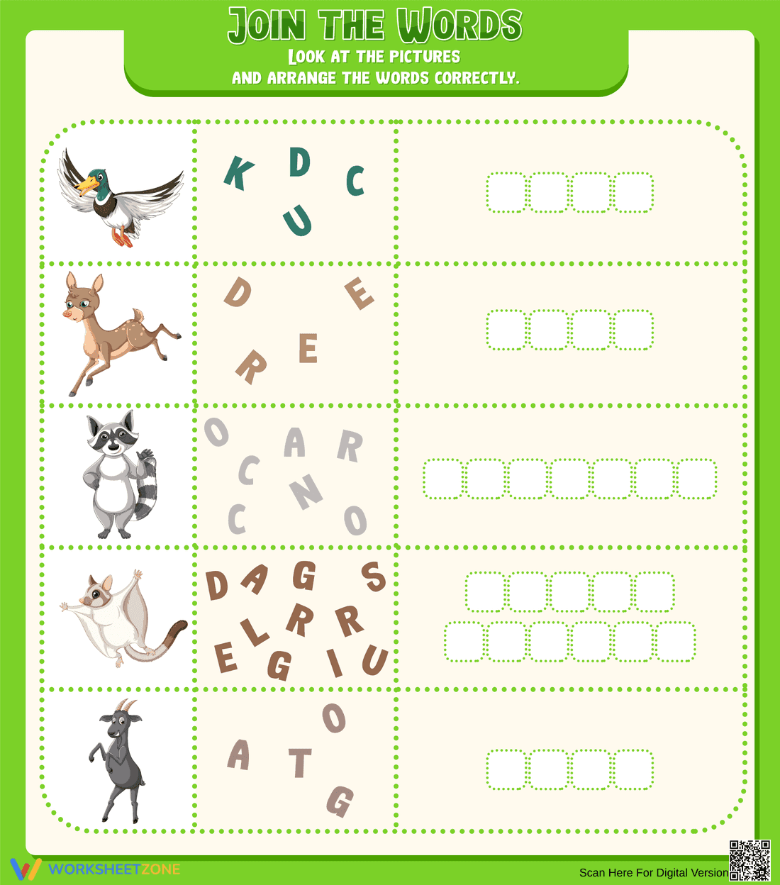 Join the Words - Word Association Activity - Page 1