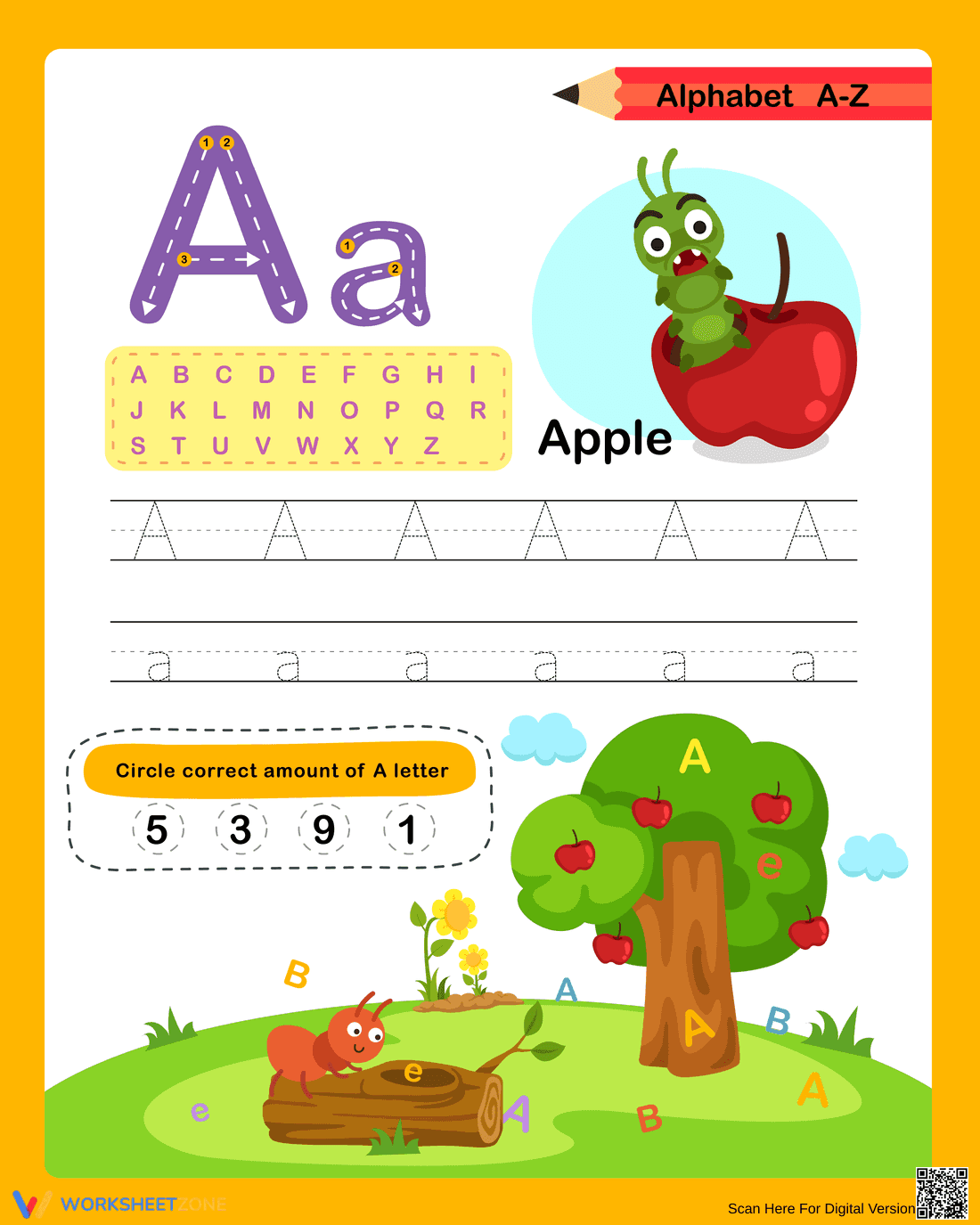 Alphabet A-Z Worksheet - Page 1
