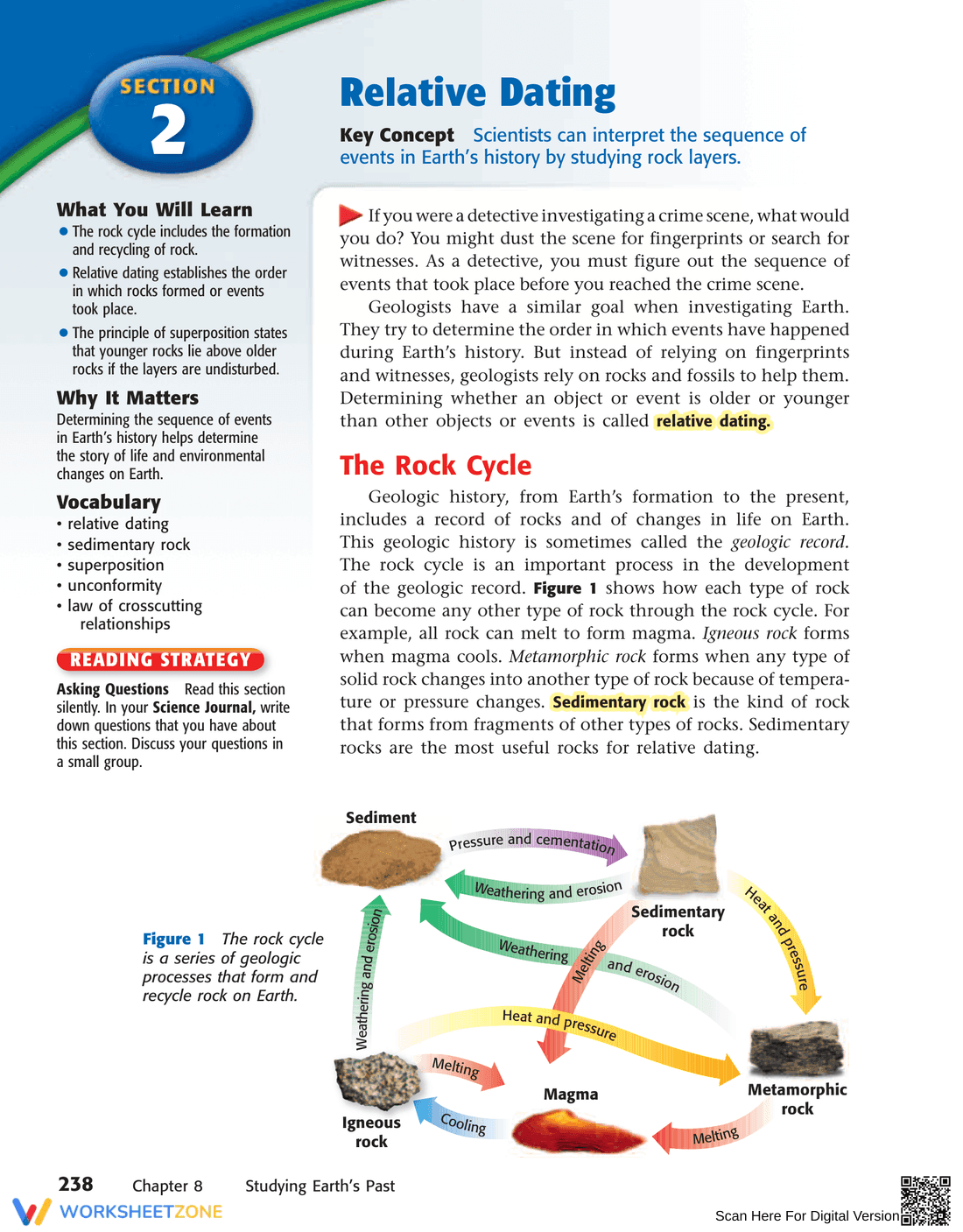Relative Dating: An Introductory Worksheet - Page 1