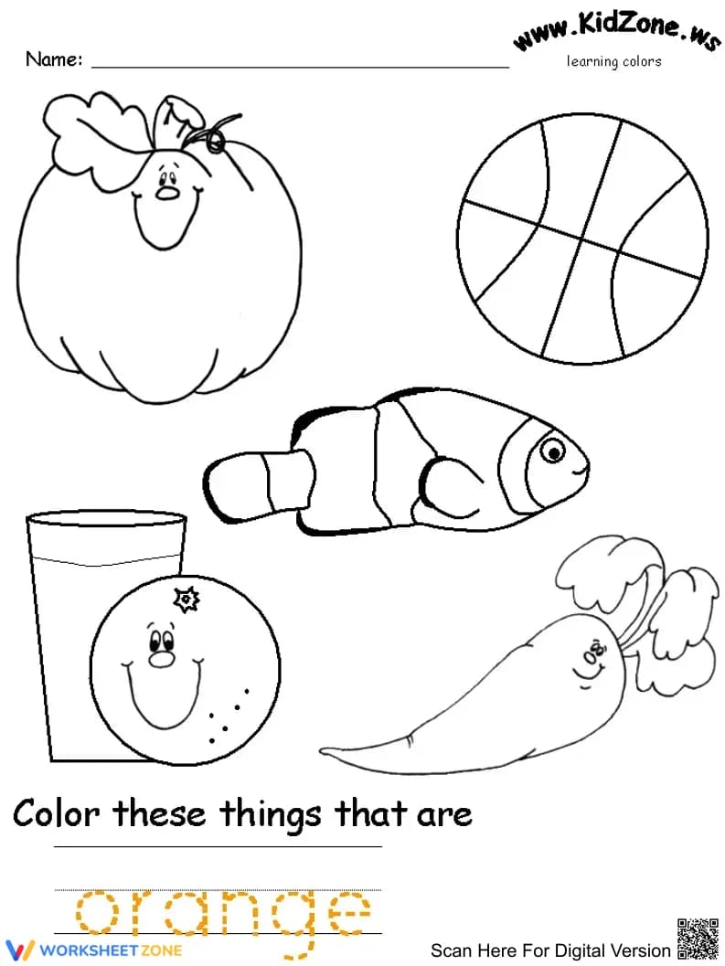 Color Me In: Orange - Page 1