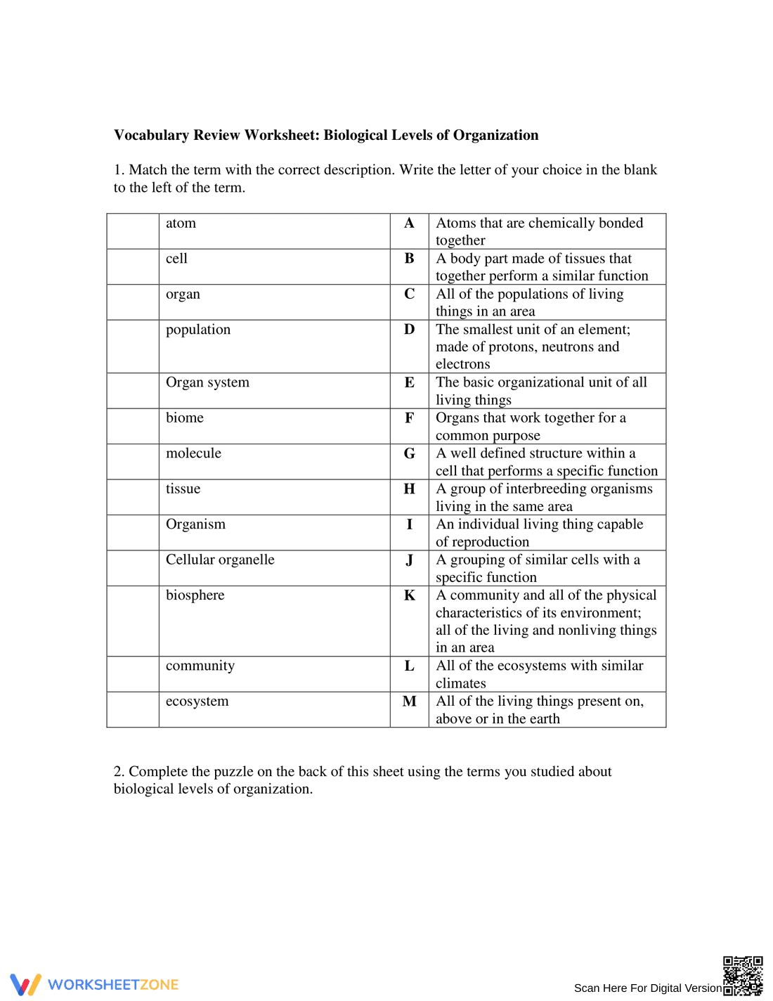 Exploring Biological Levels of Organization - Page 1