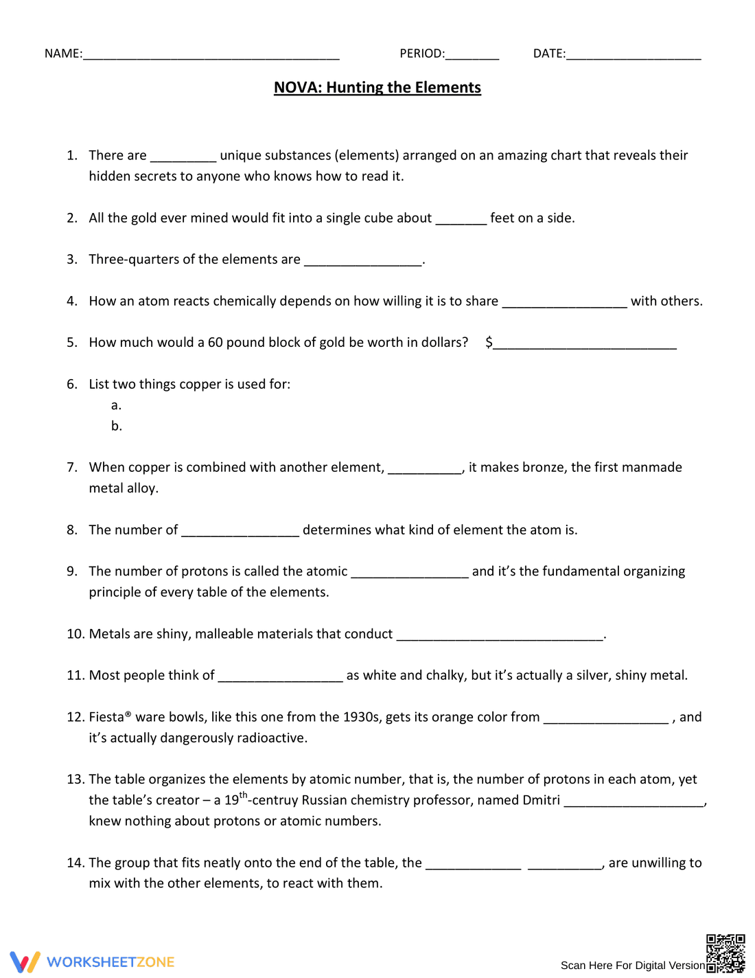 Hunting the Elements 2: Exploring Periodic Trends - Page 1